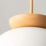 Nordic Pendant Light Made from Half-Wood