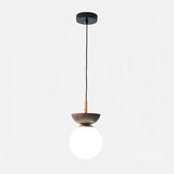 Nordic Pendant Light Made from Half-Wood