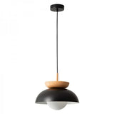 Nordic Pendant Light Made from Half-Wood