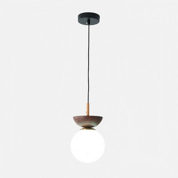 Nordic Pendant Light Made from Half-Wood