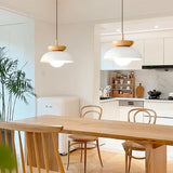 Nordic Pendant Light Made from Half-Wood