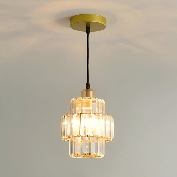 Fernando - Round Tiered Glass Crystal Ceiling Pendant Light