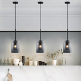 Mica Mid-Century Pendant Lamps with Double Glass