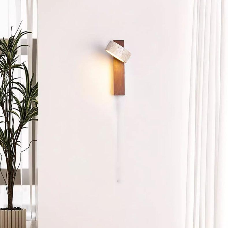 Wabi Sabi Off-white Travertine Wall Lamp